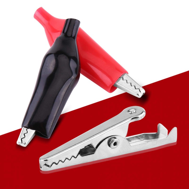 Akozon Crocodile Clips, 20pcs 35MM Metal Alligator Clip Crocodile Electrical