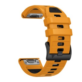 BEFIA 22mm Watch Band for Garmin fenix 8 47mm 5 6 fenix 7 sapphire solar band Quick Fit 22 Watch Bands for Garmin Watch Forerunner 965 955 epix gen 2 47mm Strap Comfort for Men Women Orange Black