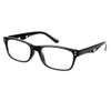 PLOPLO High Magnification Power Reading Glasses Readers 4.00-6.00 (Black, +4.0)