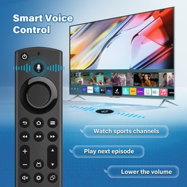 Ersatz-Sprachfernbedienung (4th Gen), Ersatz Fernbedienung mit Sprachfunktion Passend für Smart TVs Stick 2nd Gen & 3rd Gen, Passend für Smart TVs Cube 1st Gen & 2nd Gen