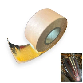 LiME LiNE Spin-able Gold Leaf 1" x160 ft Roll, for Automotive Art, Gilding, Lettering, Engine Turn Spun Leaf