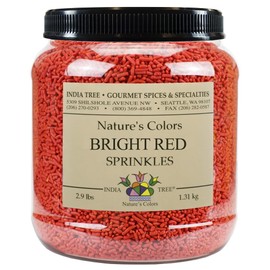 India Tree Nature's Colors Bright Red Sprinkles, 2.9 lb | Natural, Non-GMO, Vegan, Red-3 Free