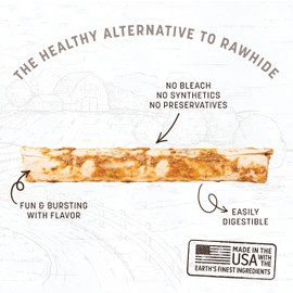 Earth Animal No-Hide Rolls Beef Recipe Large Natural Rawhide Alternative Dog Chews | 3 Count Pack of 1