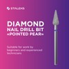 STALEKS PRO Expert Diamond Nail Drill Bit (Sharp Pear, Blue)
