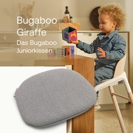 Bugaboo Giraffe Junior Cushion Giraffe High Chair Soft Cushion Made of Durable Fabric for Adolescent Children Grey