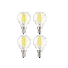 CTKcom G45 4W Candelabra LED Bulbs Dimmable(4 Pack)- E14 Base