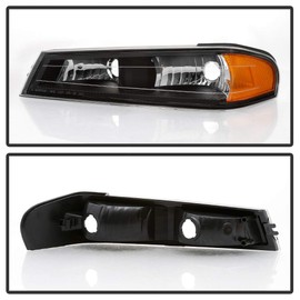 ACANII - For 2004-2012 Chevy Colorado GMC Canyon Black Housing Parking Turn Signal Lights Corner Lamps Left+Right
