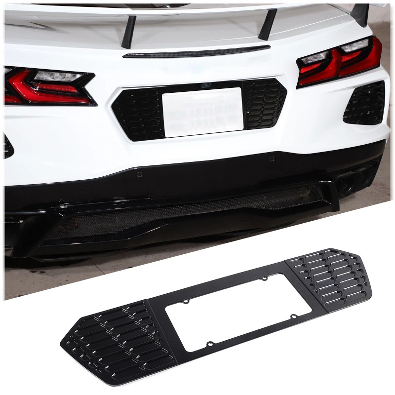 MXtech-23 Aluminum Black Alloy Rear License Plate Frame Trim Fit