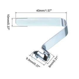 PATIKIL 9x8mm Kayak Paddle Snaps, 8 Pack Pole Push Button Spring Clips Steel Hollow Button Locking Tube Single Pin for Camping Awning Tent, Blue