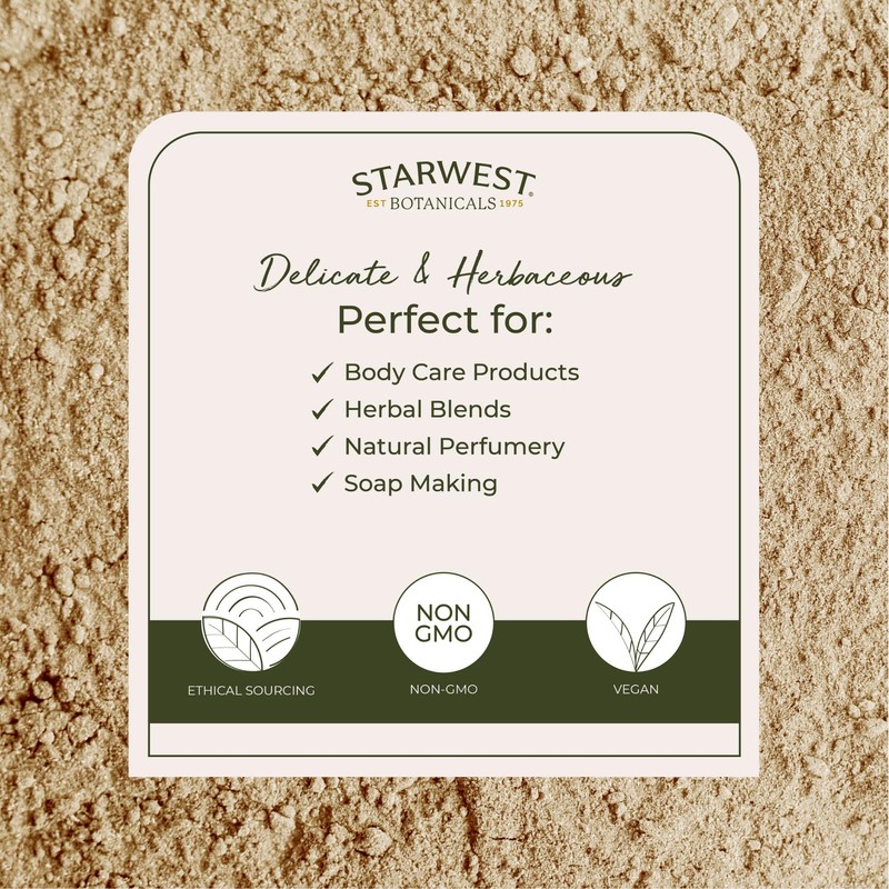 Starwest Botanicals Organic Orris Root Peeled Powder - Natural Botanical