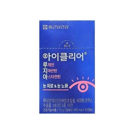 iClear 아이클리어 루테인 지아잔틴 아스타잔틴 500mg x 30캡슐 x 1박스 /An Eye Clear Lutein Ziaxanthin Astaxanthin 500mg x 30 Capsules x 1 Box / An