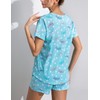 ENJOYNIGHT Womens Pajama Set Button Down Tee and Shorts Sleepwear