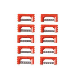 Kit de sistema de tiras de reducción interproximal (IPR) dentales ortodóncicas, juego de 10 tiras de pulido (rojas de 4 mm/0,2 mm)