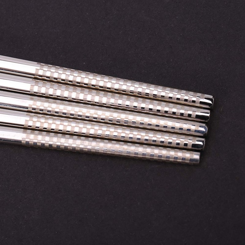 Fdit Stainless Steel Love Hearts Pattern Chopsticks, 1 Pair, Dishwasher