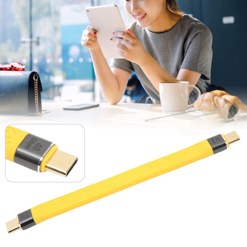 Short USB C to USB C Cable 40Gbps 5A 0.45ft