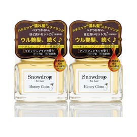 Snowdrop Hair Balm, Organic Honey Gloss, Styling Salon Quality, Fresh Lemon Scent, 1.6 oz (45 g), Hair Care, Wet Hair, Glossy (Set of 2)