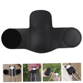 Sosoport 2pcs Stethoscope Tape Holder with Sturdy Clip and Secure Diaphragm Pocket PU Leather Protector for Doctors and Nurses Portable Waist Bag for Medical Scrubs