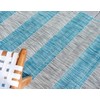 Unique Loom Outdoor Striped Collection Area Rug - Distressed Stripe