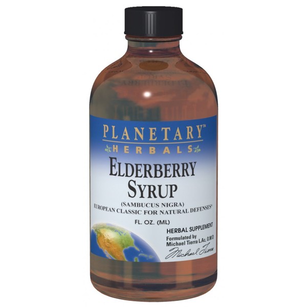 Planetary Herbals Elderberry Syrup, 8 fl oz (236.56 ml) Glass