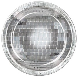 RhinestoneSash Last Disco Bachelorette Party Decorations - SET OF 8: Disco Ball 9" Matte Finish Disposable Plates - Mamma Mia Themed Bachelorette Decor