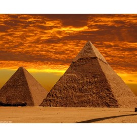 WUIVCTR Paint by Number, Egyptian Desert Pyramid Adult Crafts Adults' Paint-by-Number Kits, Room Decor Gift for Birthday Festival (16x20 inch, No Frame)