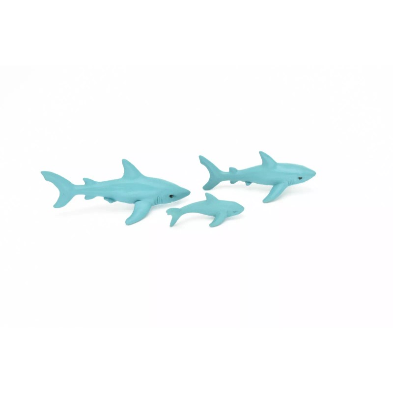 K&M Great white Shark Set of Three Realistic Toy Model