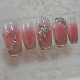 Lovely Butterfly Handmade Nail Tip Cheek Magnet - Point / 러블리 버터플라이 수제네일팁 치크 자석 - 포인트