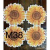 TWO Individual Lunch  Napkins For Decoupage Sunflower Unique 6x6