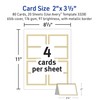 Avery Printable Tent Card, 2" x 3.5", White with Metallic