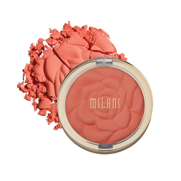 Milani Rose Powder Blush - Coral Cove (0.6 Ounce) Cruelty-Free Blush - Shape, Contour & Highlight Face with Matte or Shimmery Color