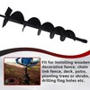 findmall Earth Auger Drill Bits 4" 6" 8" 10" 12"