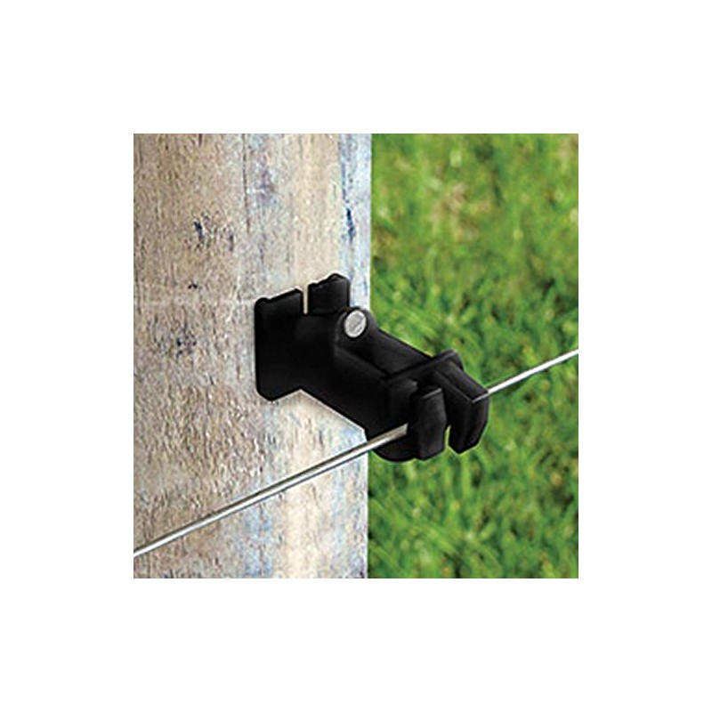 Patriot Wood Post Insulator Heavy-Duty Fencing Wire Screw On Polytape