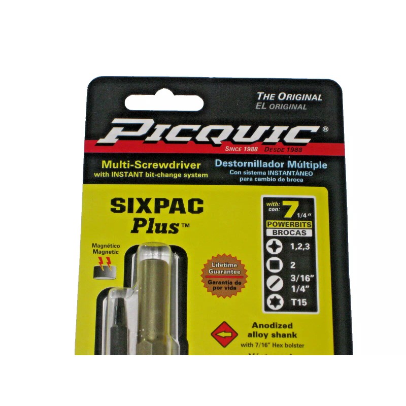 PICQUIC SIXPAC Plus - One Multi Bit Screwdriver - 4