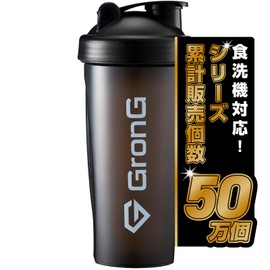 GronG Protein Shaker Dishwasher Safe 600ml Shaker Protein Shaker Shaker Bottle Black