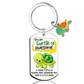 UIWIHHP Sea Turtle Keychain Gifts for Women Men Easter Basket Essentials for Teen Girls Boys Birthday Easter Gifts for Teens Kids Easter Basket Stuffers Positive Emotional Turtle Themed Gift Ideas