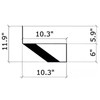 Zwinz Steel Stair Riser 5 Step, Metal Stair Stringer for