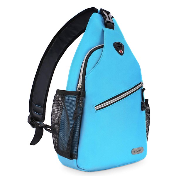 MOSISO Sling Backpack, Multipurpose Crossbody Shoulder Bag Travel Hiking Daypack, Sky Blue
