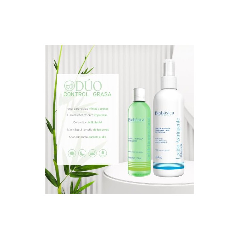 Dúo Biobásica Control Grasa – Gel Limpiador + Loción Astringente