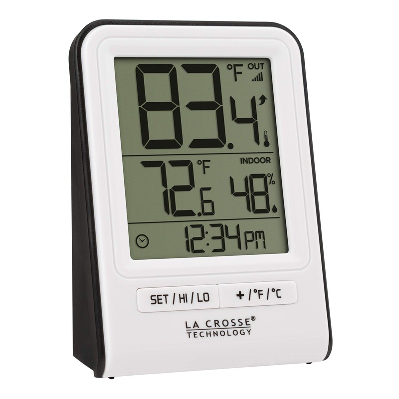 La Crosse Technology Wireless Indoor/Outdoor Temperature Monitor with Hi/Low Records,