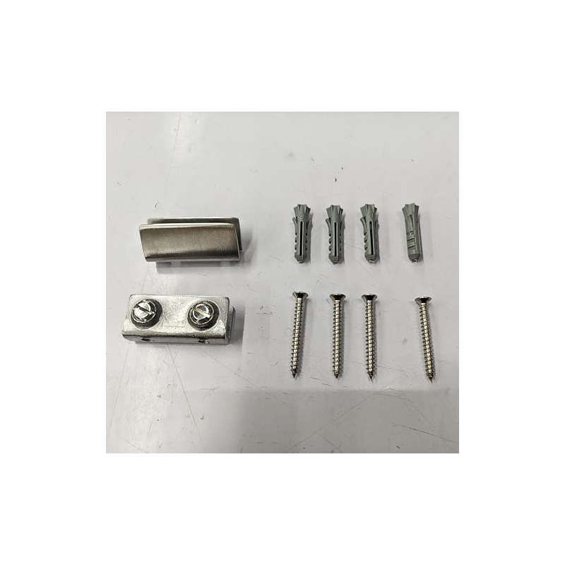 KES Adjustable Rectangle Glass Corner Shelf Brackets Wall Mount 2