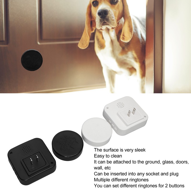 Dog Doorbell Professional Waterproof Touch Button 5 Volume Levels Pet