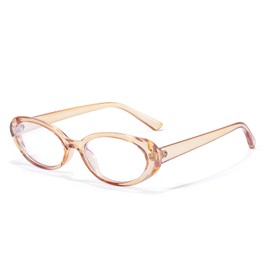 IGnaef Oval Blue Light Blocking Glasses for Women Men Fashion Small 90s Non-prescription Computer Glasses IF8094