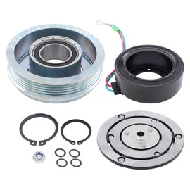 ApplianPar AC A/C Compressor Clutch Assembly Kit for Honda Fit 1.5L 5 Groove Pulley 2009 2010 2011 2012 2013 2014