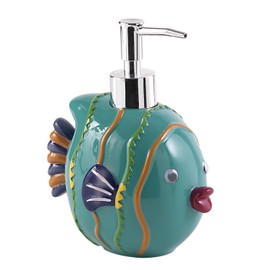 Gedy Dori Soap Dispenser, Resin, Turquoise, 9.6 x 13 x 16.5