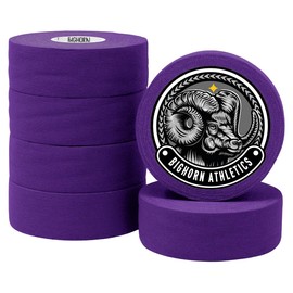 Bighorn Athletics Boxing Tape, Athletic Tape, Sports Tape, Extra Sticky, 1-Inch x 45-feet, 6-Rolls (Purple)