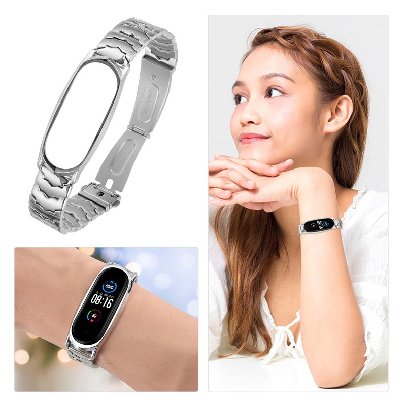 Gatuida Smart Metal Wristband Replacement Strap for -shape Band and
