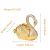 Janshe Cul Golden Swan Trinket Boxes Hinged Hand-Painted Animals Figurine