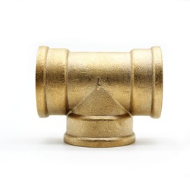 DOJA Barcelona Brass T-piece, 1 inch brass distributor for irrigation systems, brass fitting for radiator pipes, drip sleeve, compressed air, gas regulator/water pipe adapter