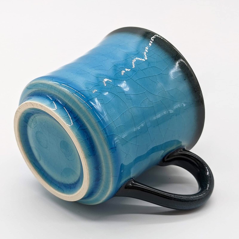 Utsuwa Roan Mino Ware Higashiyama Kiln "Turkish Blue" Coffee Cup