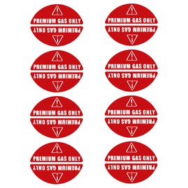 QuickMarine 8 Pairs of Premium Gas Only Stickers for Car Van Truck Vehicle Boat Oil Tank Fuel Filler Cap Lid Cover Weatherproof Adhesive Decals